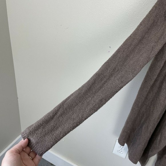 Barefoot Dreams Cozy Chic Lite Essential Island Wrap Cardigan Size S/M Brown - Picture 5 of 6